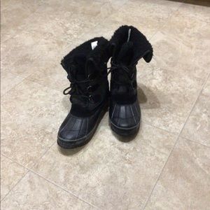 Abound Black Fur Lined Winter Boots
